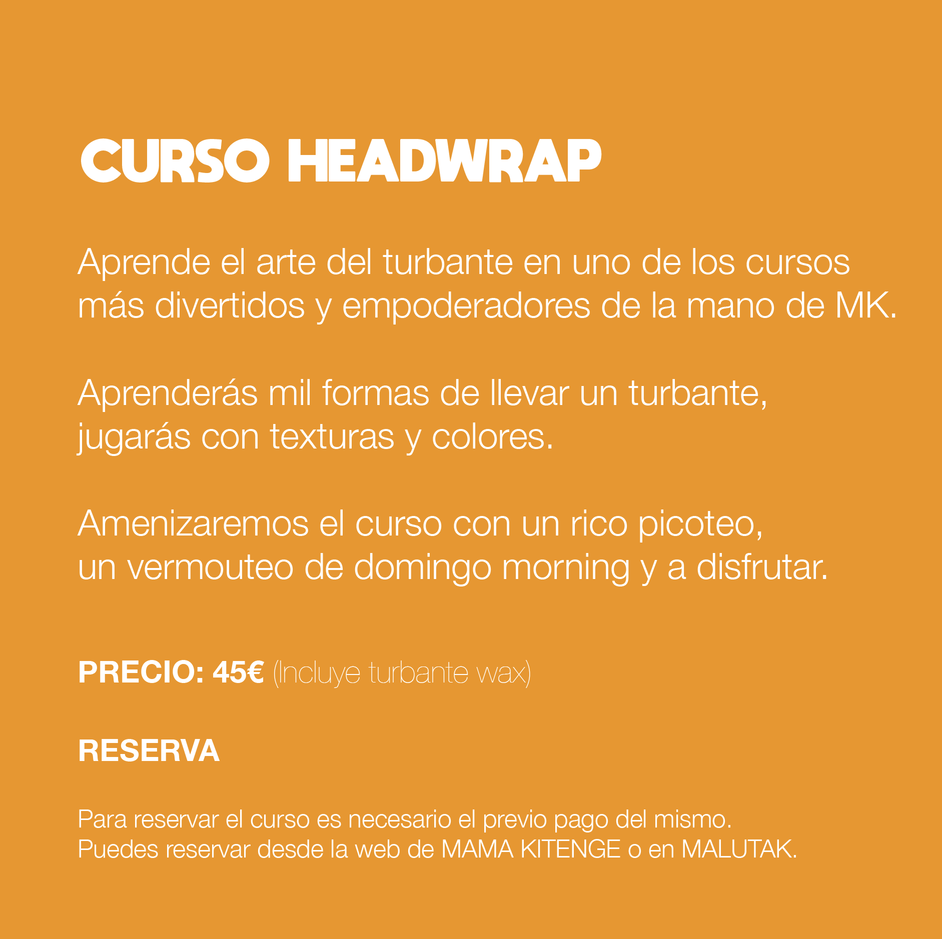 CURSO HEADWRAP -Malutak- Basauri - Imagen 3